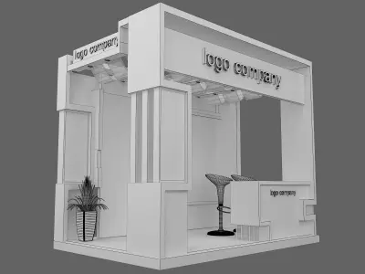  Booth Exhibition Stand a1  3D model