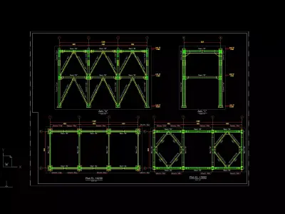 Two-Story Steel Structure 3D model