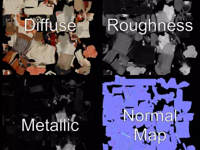 Samurai Warrior Armor model pack Low-poly 3D model