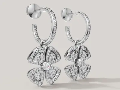 Flower Fiorever Earrings 3d print model C 72 3D print model