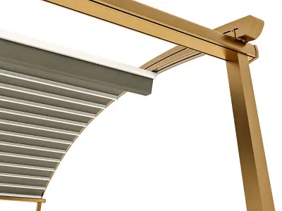 Motorized Pergola 4 antique bronze matte 3D model