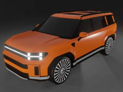 Hyundai Santa Fe Low-poly 3D model