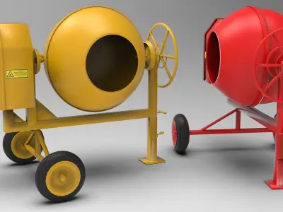 cement mixer 3D model