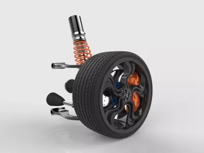 Suspension  car wheel 3D model