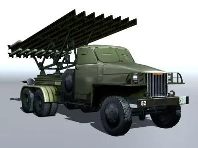 Studebaker BM13-Katusha Low-poly 3D model