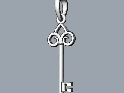 Pendant Tiffany Key  3D print model