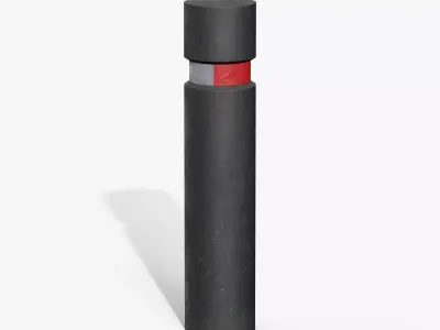 Traffic Bollard F Low-poly 3D model