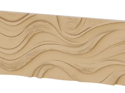 decor set wall panel relief mural CNC 25  3D model