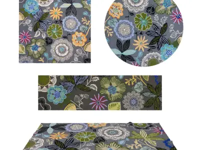 Rugs No 736 Low-poly 3D model