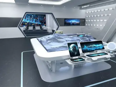 High-Tech Future Exhibition Hall 3D model
