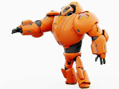 COMBAT DROID M-3000 Rigged for Unreal Engine - Unity - MIXAMO 3D model