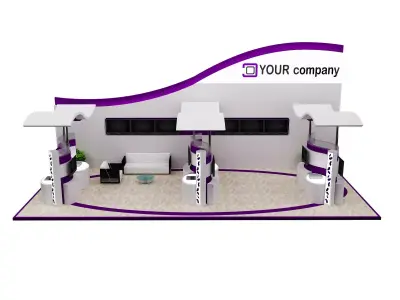 Booth Exhibition Stand a582a 3D model