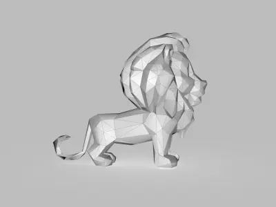 Lion Low poly Low-poly 3D model