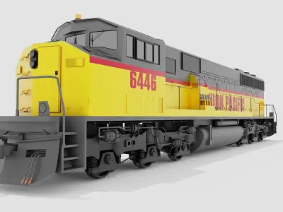 Locomotive SD60M Low-poly 3D model
