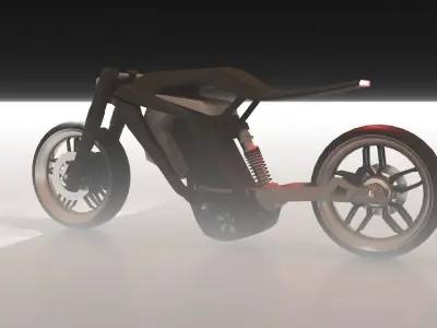low-poly 3D Electric Sports Bike model Free low-poly 3D model