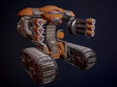 Ruthus 3D robot character Free low-poly 3D model