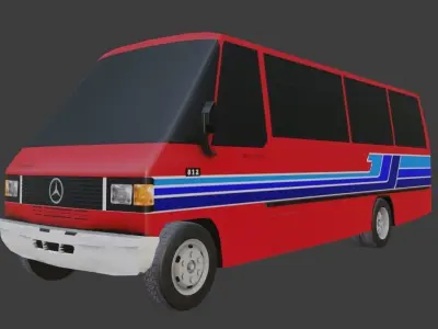 Sport Wagon Panorama Low-poly 3D model