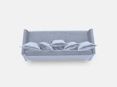 HOLMSUND Three-seat sofa-bed 1 Low-poly 3D model