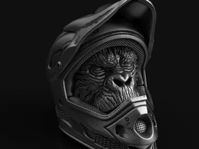 Animal Pendant jewelry Biker monkey vol2  3D print model