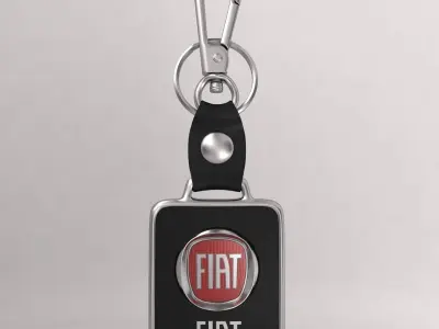 Fiat car logo keychain 3d model  3D model