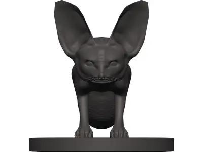 Fox-Fox figurine of donkey 3D model