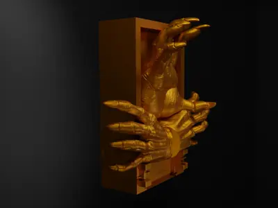 Hands Book Nook - Hands Bookend - Hands Book Prop 3D print model