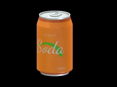 Supermarket Soda Drink Can 03 Low Poly PBR Realistic Low-poly 3D model