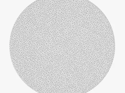 Blue round rug 3D model