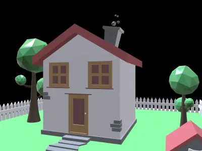 Sweet House  Low-poly 3D model