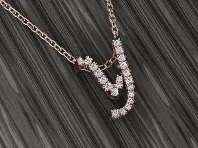 Jewelry Alphabet Pendant X 3D print model