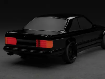 mercedes benz class S 560 SEC w126 3D model