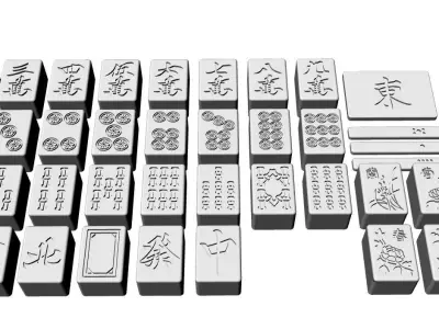 Mahjong SET 3dm 3D print model