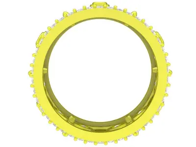 5703 luxury fashion diamond women ring 3D print model