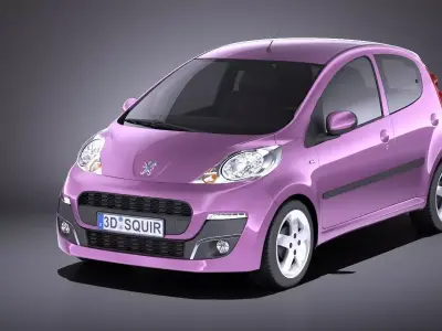 Peugeot 107 5-door 2015 VRAY 3D model