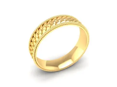 Luxury Pattern Gold Ring for Men   550 3D print model