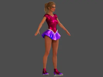 Ice Figure Skater Girl  3D model