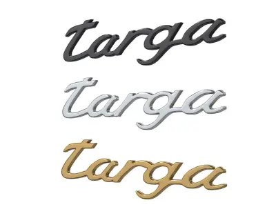 targa nameplate Porsche  3D print model