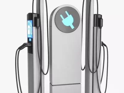 Charging Station Low-poly 3D model