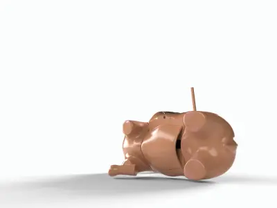 Deer decoy shot Low-poly 3D model