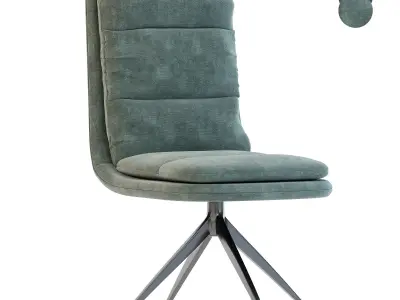 Luxury Double Layer Dining Chair 3D model