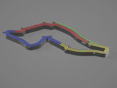 Formula 1 Racing Circuit - Autodromo Enzo e Dino Ferrari 3D model