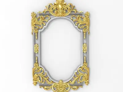 Classic wall frame Low-poly 3D model
