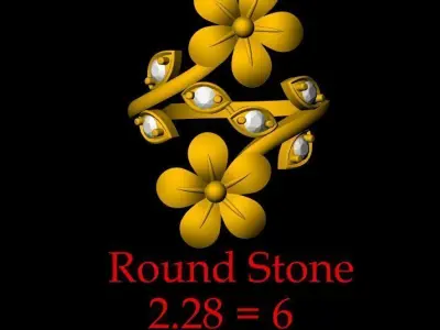 Flower Ring - 0030 3D print model