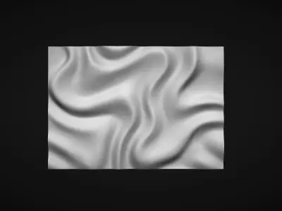 Wavy Wall Art Panel for cnc carving 3D print model