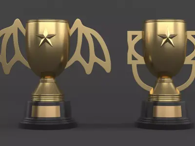 Trophy Cups 3D model 36