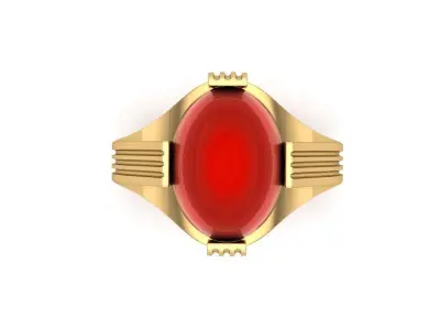 woman ring 3D print model 16