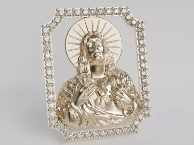 SAGRADO CORAZON colgante 3D print model