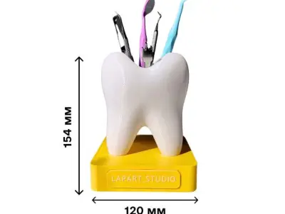  tooth-shaped organizer 3D print model