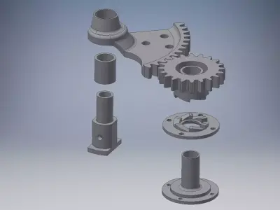 Motorcycle Kick Start Mechanism 3D print model