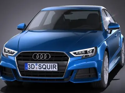 Audi A3 2017 sedan 3D model